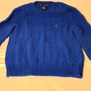 Ralph Lauren Blue Crew Neck Sweatshirt 100% Cotton